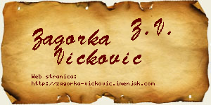 Zagorka Vicković vizit kartica